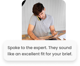 Expert feedback card showing evaluation message